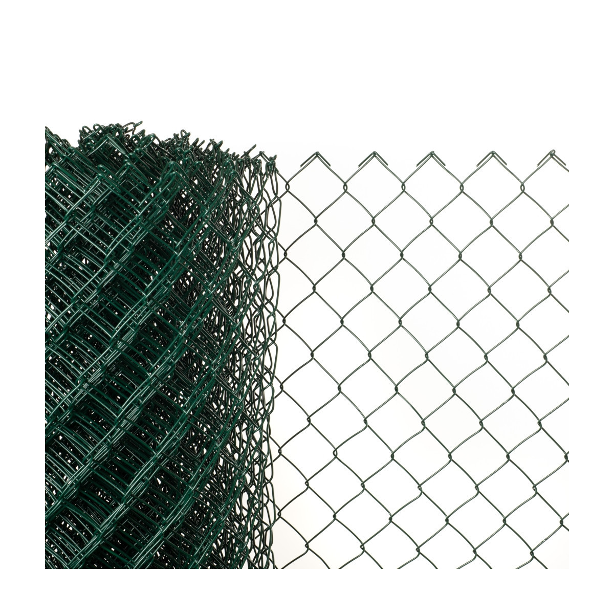 Chain link fence 50/2,50-1,65/180/15m / PVC BND / ZN+PVC6005