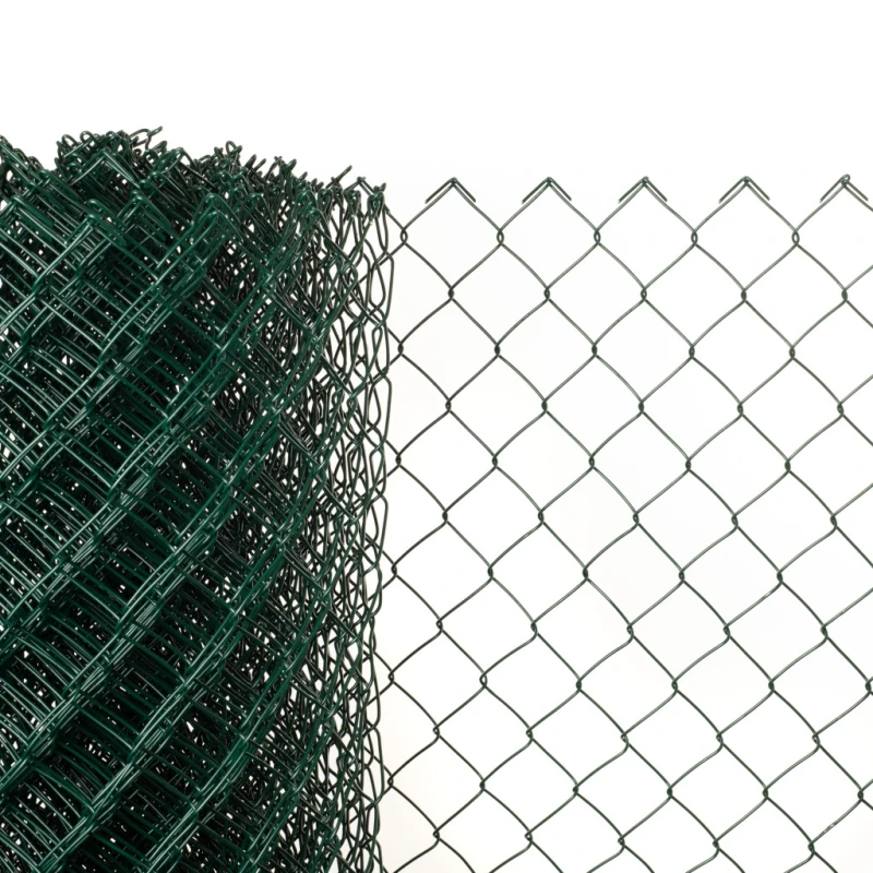 Chain link fence 60/2,50-1,65/150/15m / PVC BND / ZN+PVC6005