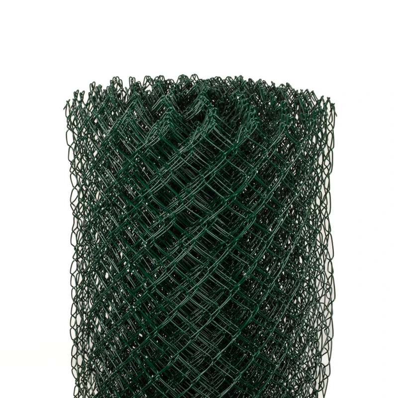 Chain link fence 45/3,00-1,90/400/18m / PVC BND / ZN+PVC6005 / TENIS