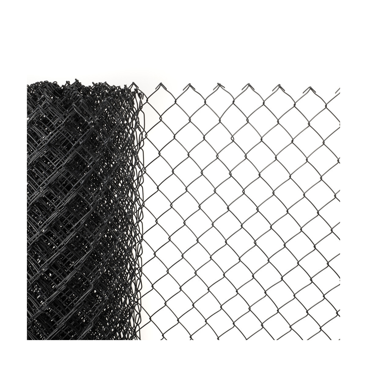 Chain link fence 50/3,00-1,90/100/10m / PVC BND / ZN+PVC7016