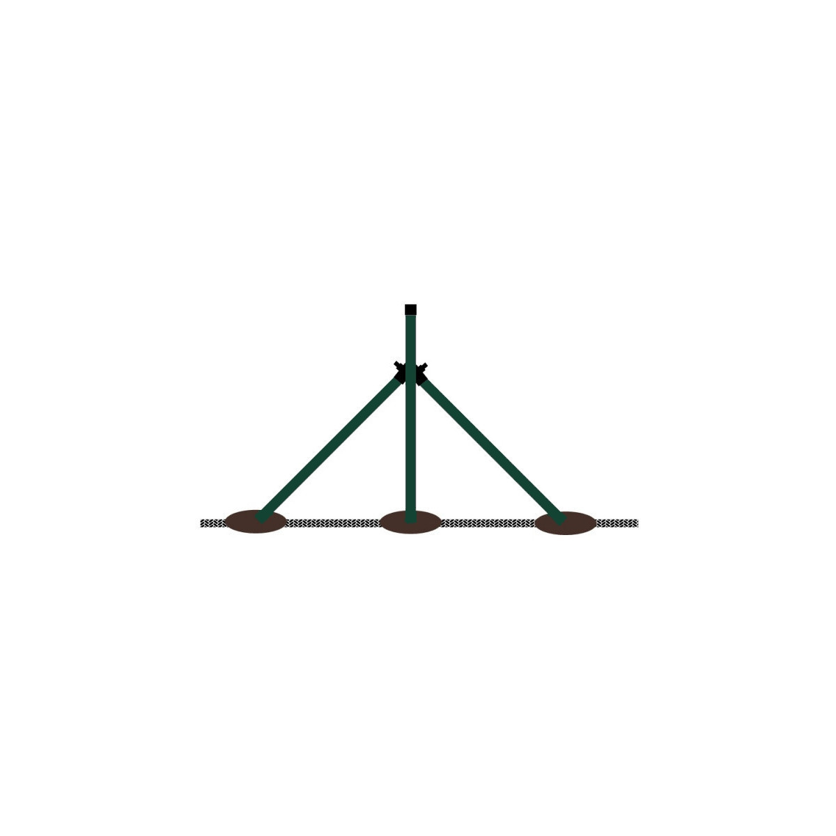 Vzpěra poplastovaná (BPL) 38x1,25x2500 / ZN+PVC6005