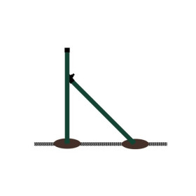 Brace post PVC coated (BPL) 38x1,25x3000 / ZN+PVC6005