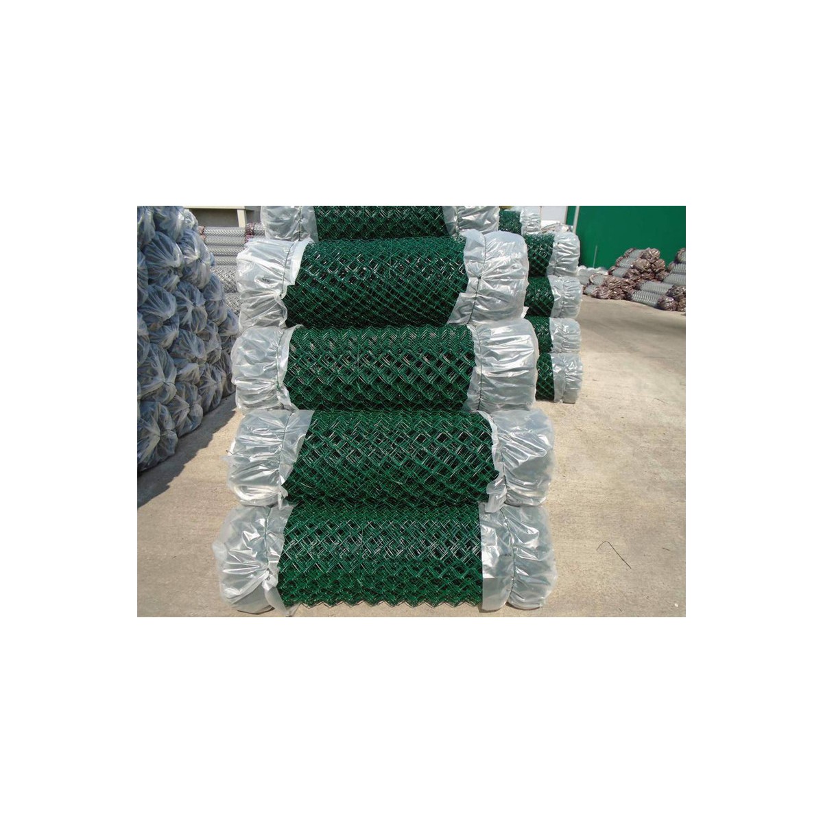 Chain link fence 60/2,50-1,65/160/15m / PVC BND / ZN+PVC6005