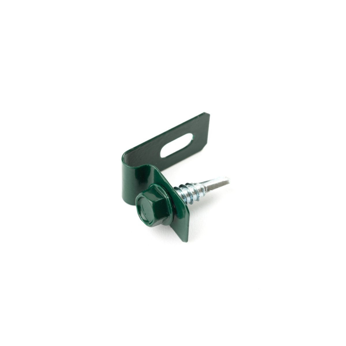 Příchytka L-CLIP / ZN+PVC6005 / komplet se šroubem