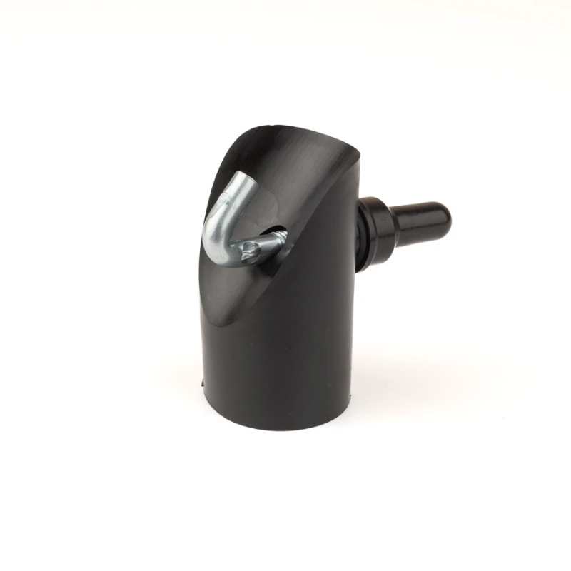 Cap for brace post 38mm / PVC / black / complete