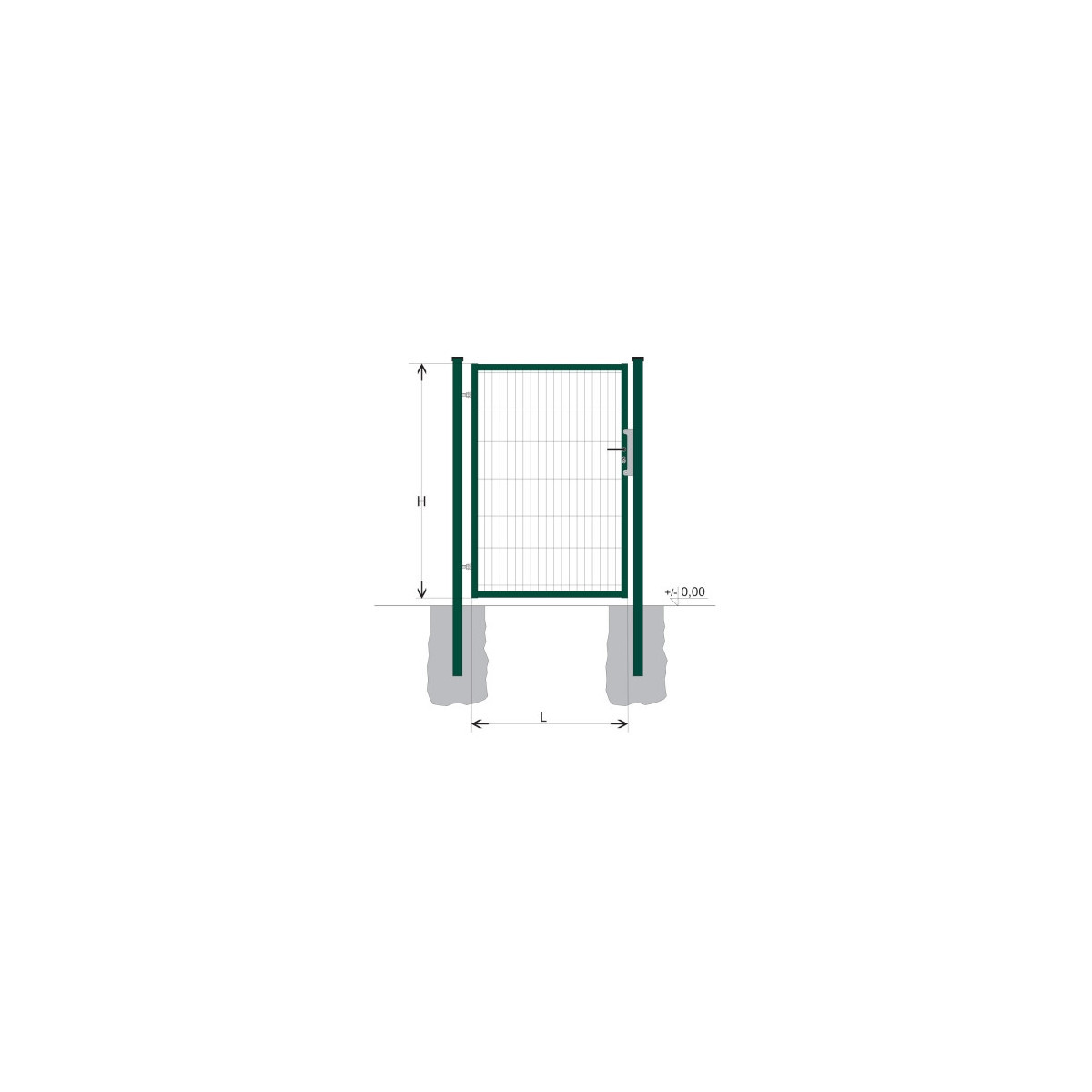 Gate BJ SPECIAL 1800x1000 / DBL / ZN+PVC6005