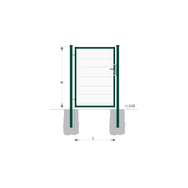 Gate BJ SPECIAL 1900x1000 / DBL / ZN+PVC6005