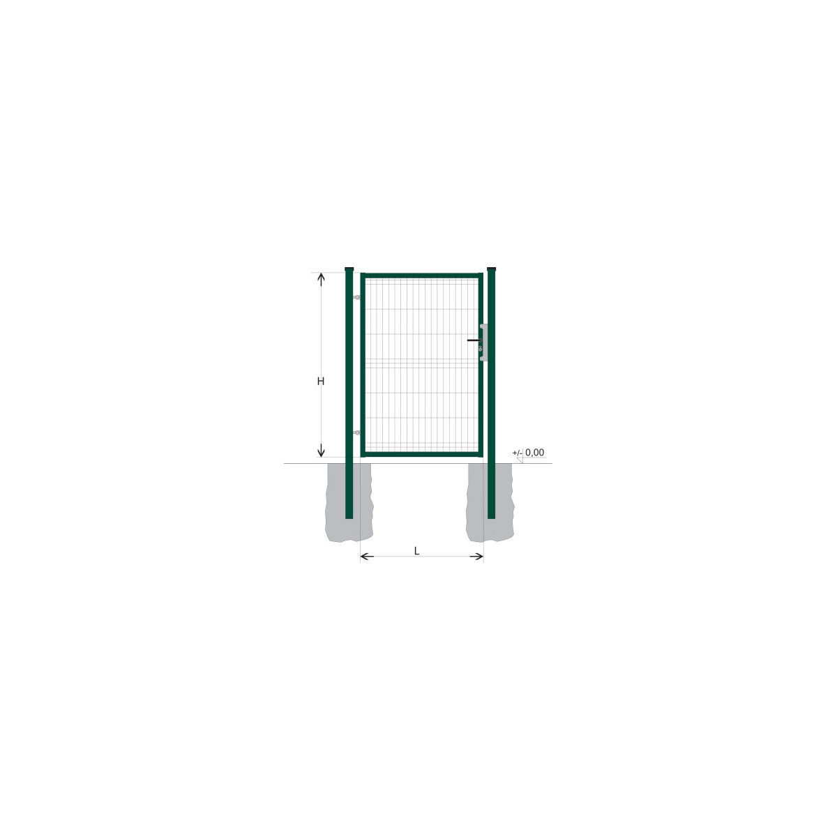 Gate BJ SPECIAL 1200x1000 / GALL / ZN+PVC6005