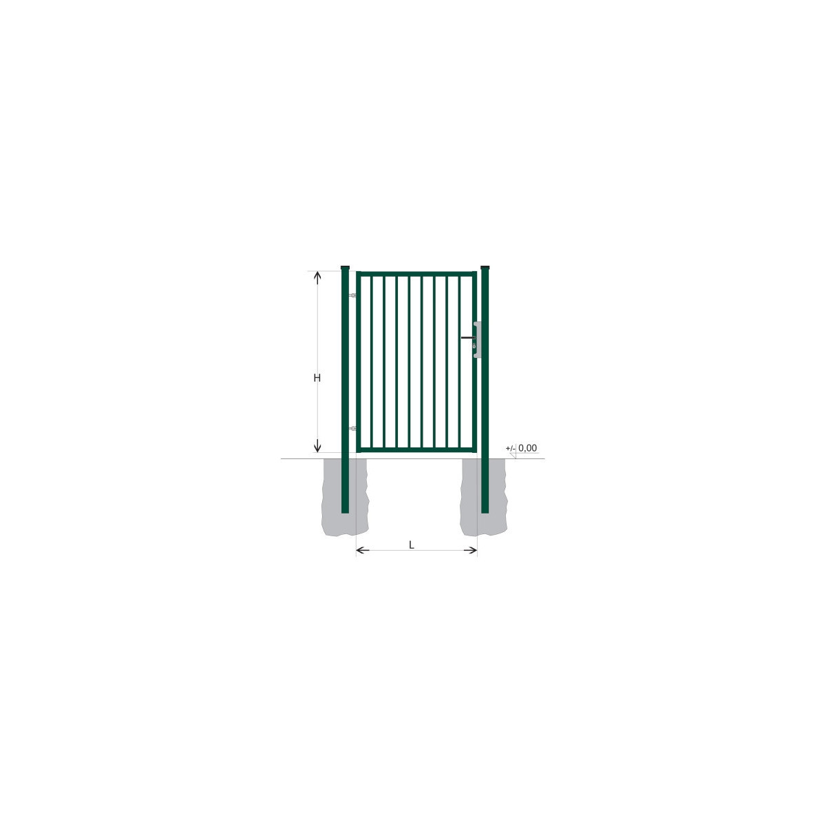 Gate BJ SPECIAL 1800x1000 / TYČ / ZN+PVC6005