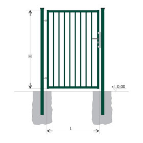 Gate BJ SPECIAL 2000x1000 / TYČ / ZN+PVC6005