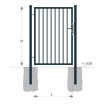 Gate BJ SPECIAL 1800x1000 / TYČ / ZN+PVC7016