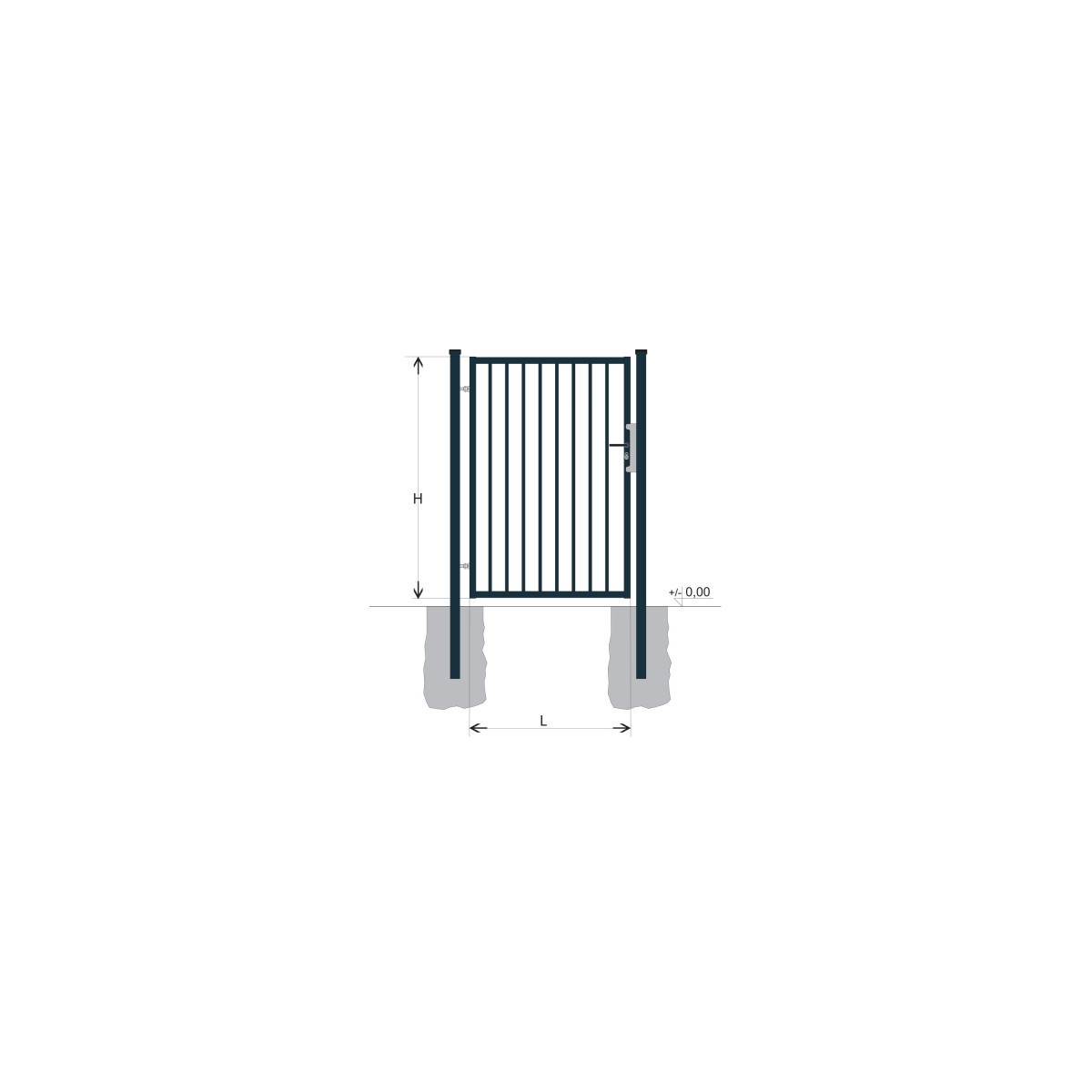 Gate BJ SPECIAL 2000x1000 / TYČ / ZN+PVC7016