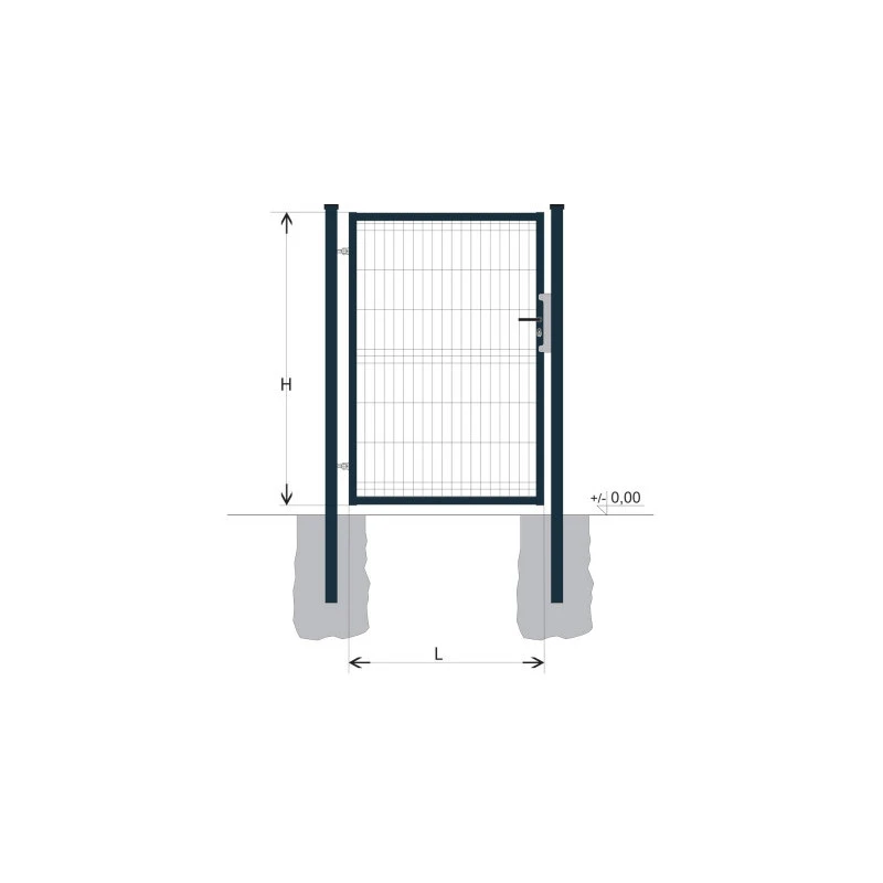 Gate BJ SPECIAL 1200x1000 / GALL / ZN+PVC7016