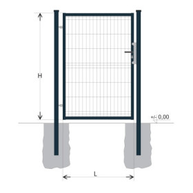 Gate BJ SPECIAL 1600x1000 / GALL / ZN+PVC7016