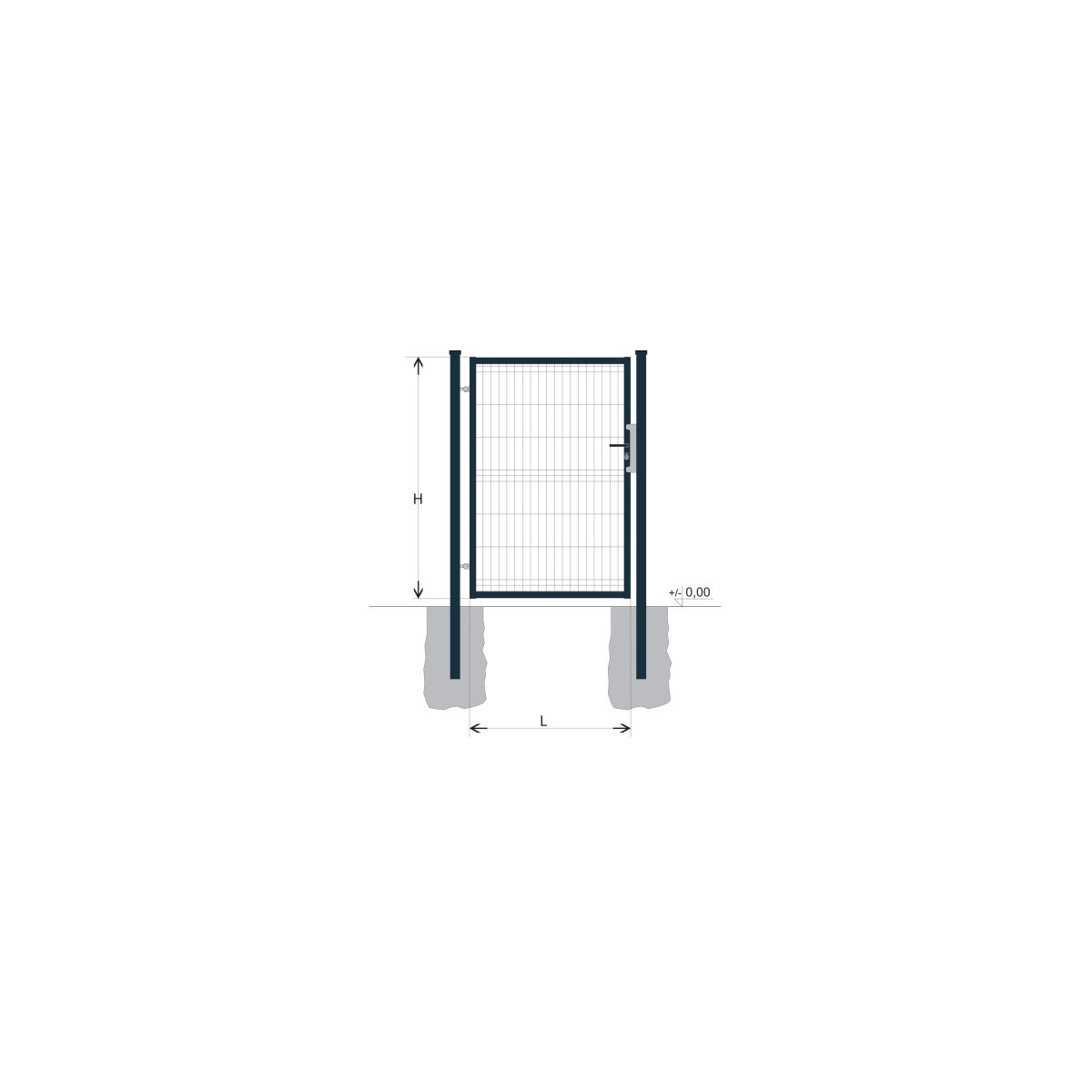 Gate BJ SPECIAL 1600x1000 / GALL / ZN+PVC7016