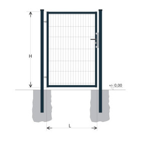Gate BJ SPECIAL 1300x1000 / DBL / ZN+PVC7016