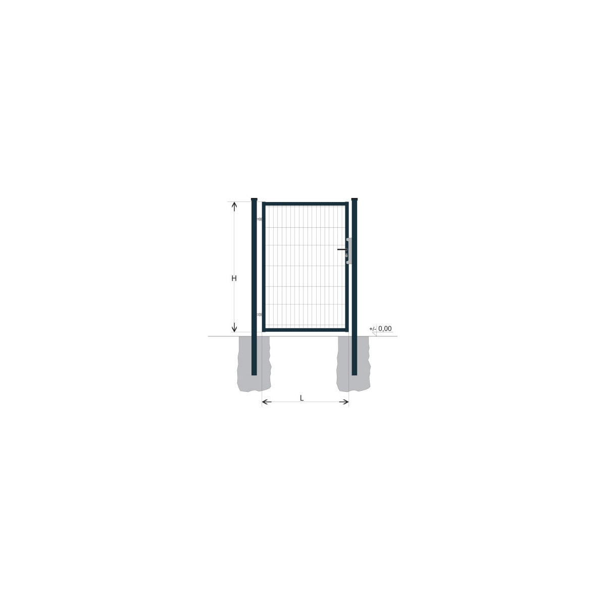 Gate BJ SPECIAL 1400x1000 / DBL / ZN+PVC7016