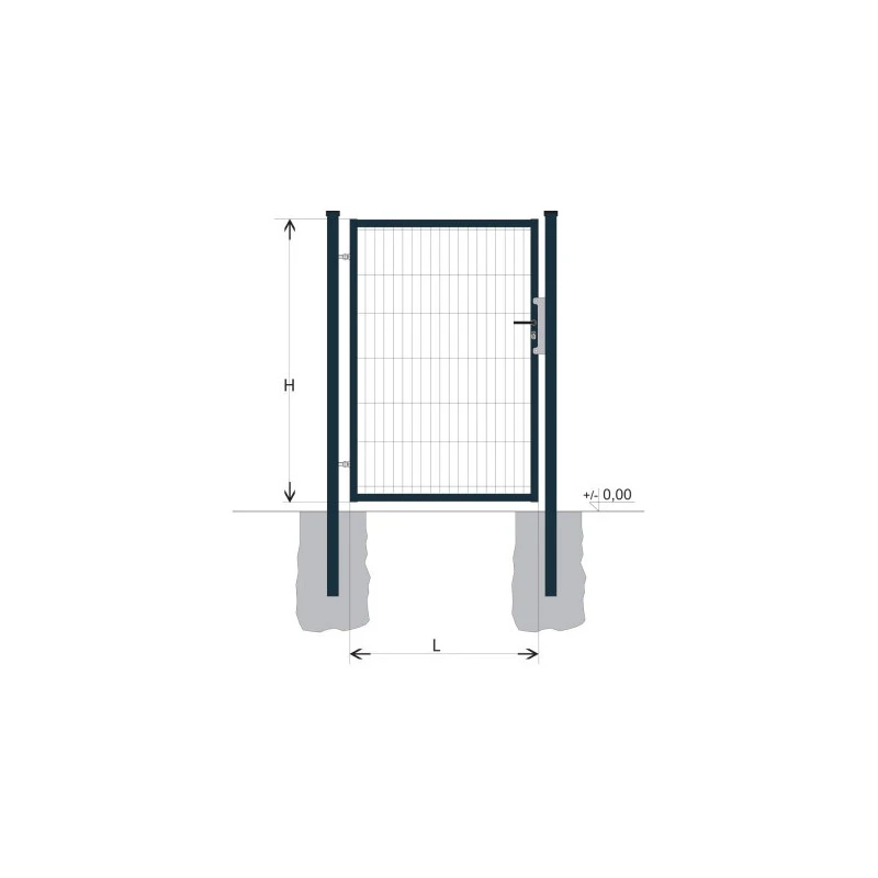 Gate BJ SPECIAL 1500x1000 / DBL / ZN+PVC7016