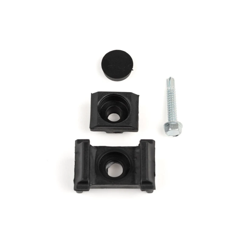 Příchytka PVC univerzální 40mm samořezná / černá / kompletní