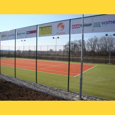 Chain link fence 45/3,00-1,90/300/18m / PVC BND / ZN+PVC6005 / TENIS