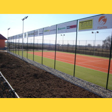 Chain link fence 45/3,00-1,90/300/18m / PVC BND / ZN+PVC6005 / TENIS