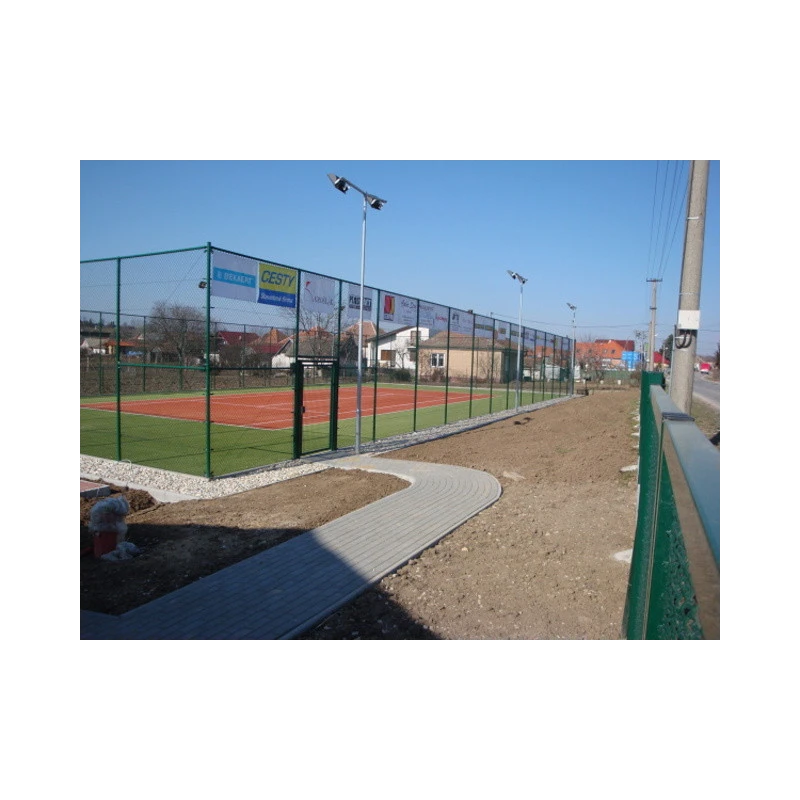 Chain link fence 45/3,00-1,90/400/18m / PVC BND / ZN+PVC6005 / TENIS