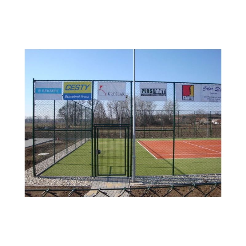 Chain link fence 45/3,00-1,90/400/18m / PVC BND / ZN+PVC6005 / TENIS