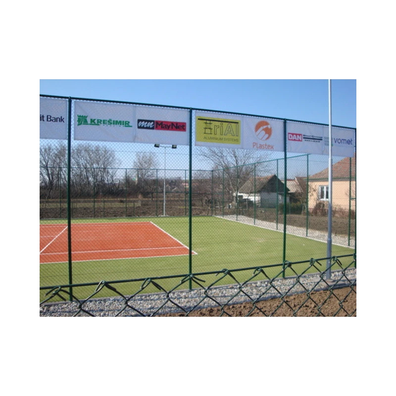 Chain link fence 45/3,00-1,90/400/18m / PVC BND / ZN+PVC6005 / TENIS
