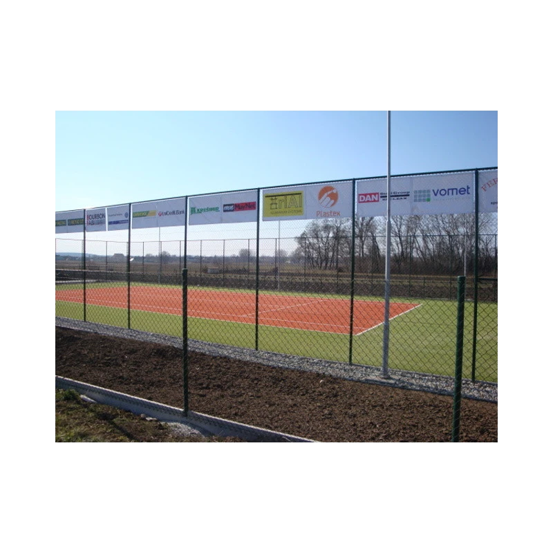 Chain link fence 45/3,00-1,90/400/18m / PVC BND / ZN+PVC6005 / TENIS