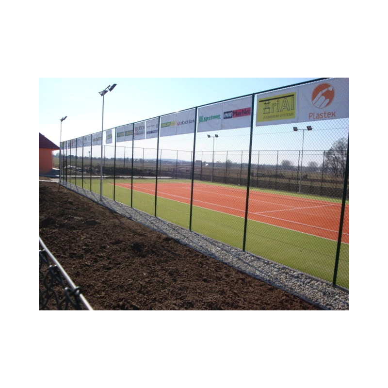 Chain link fence 45/3,00-1,90/400/18m / PVC BND / ZN+PVC6005 / TENIS