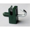 Connecting clip from plastic for tension wire with nail / green / packing 10 pcs