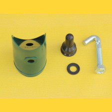 Cap for brace post 38mm / PVC / green / complete