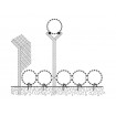 Barbed razor wire pack diameter 700 mm / 10 m