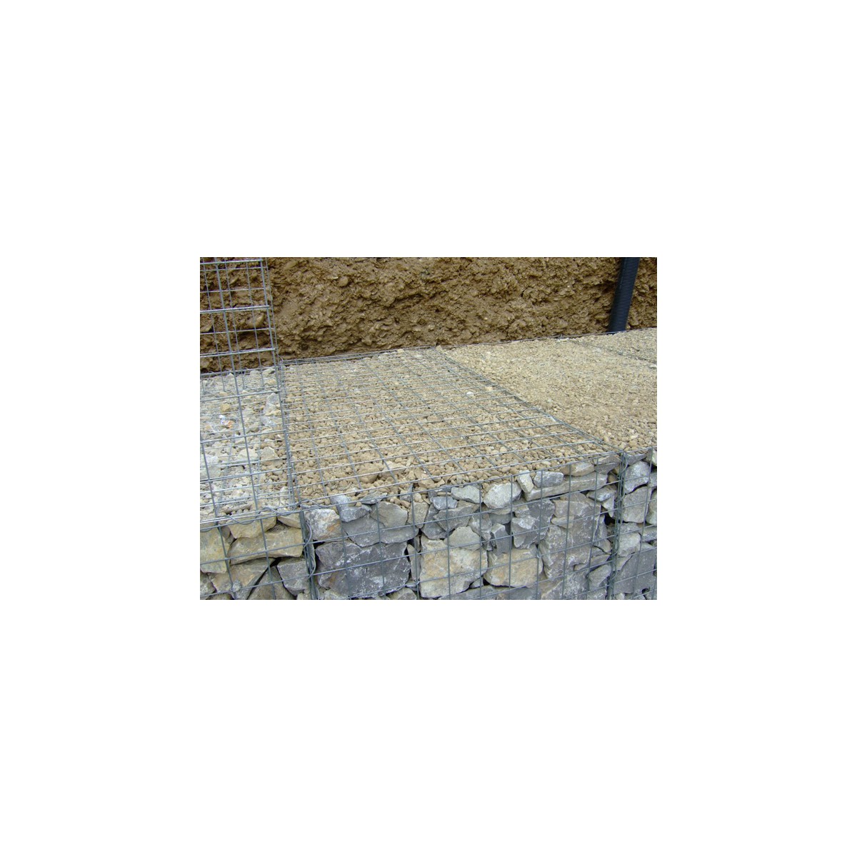 Gabions Block / mesh size: 100x100mm / wire: 4,00mm / dimension: 100x100cm / ZN+AL