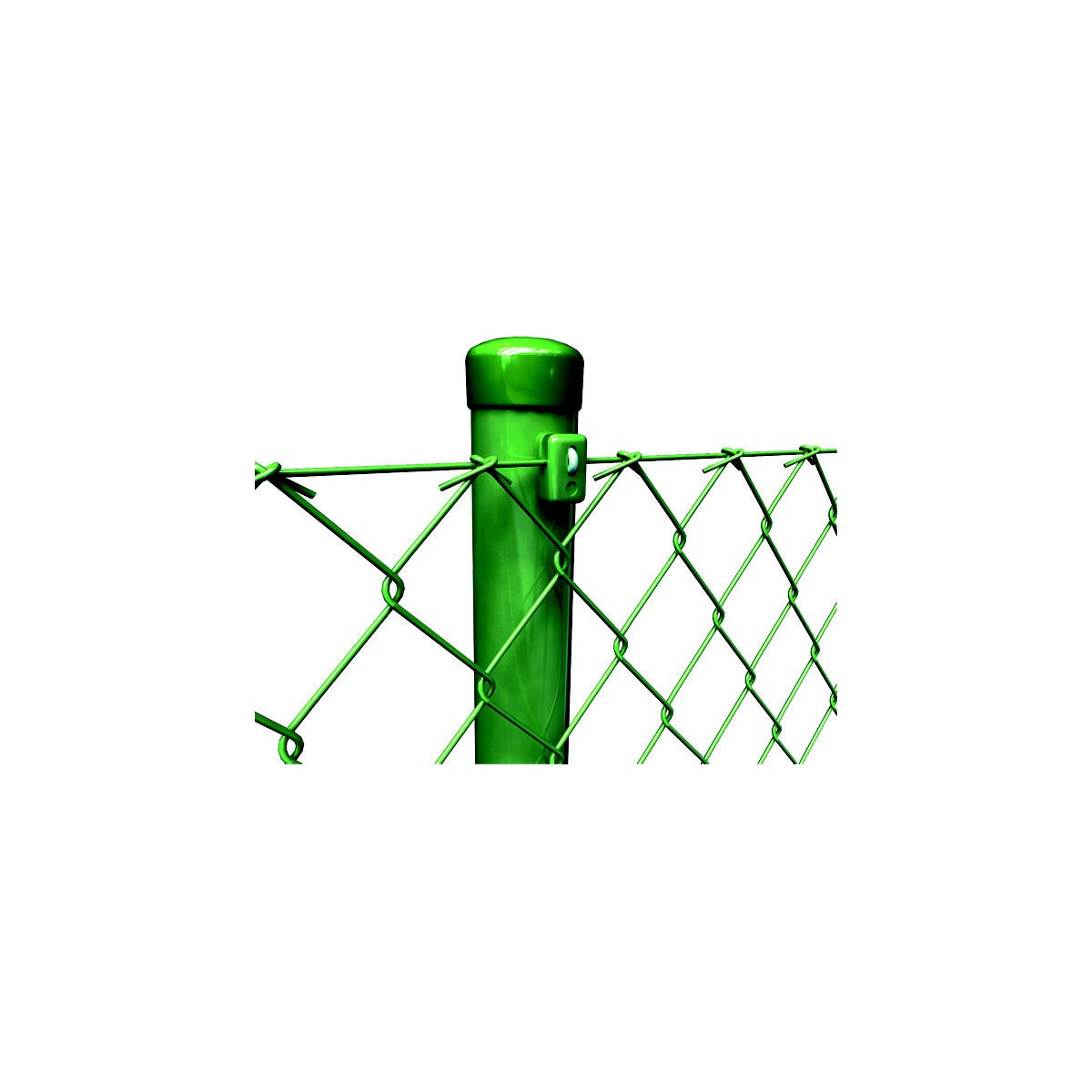 Chain link fence 50/2,50-1,65/180/25m / PVC BND / ZN+PVC6005