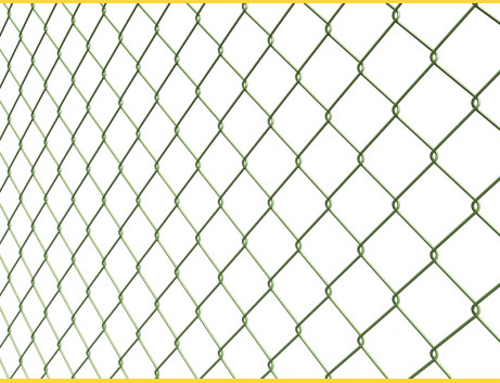 Chain link fence 50/3,00-1,90/150/10m / PVC BND / ZN+PVC6005