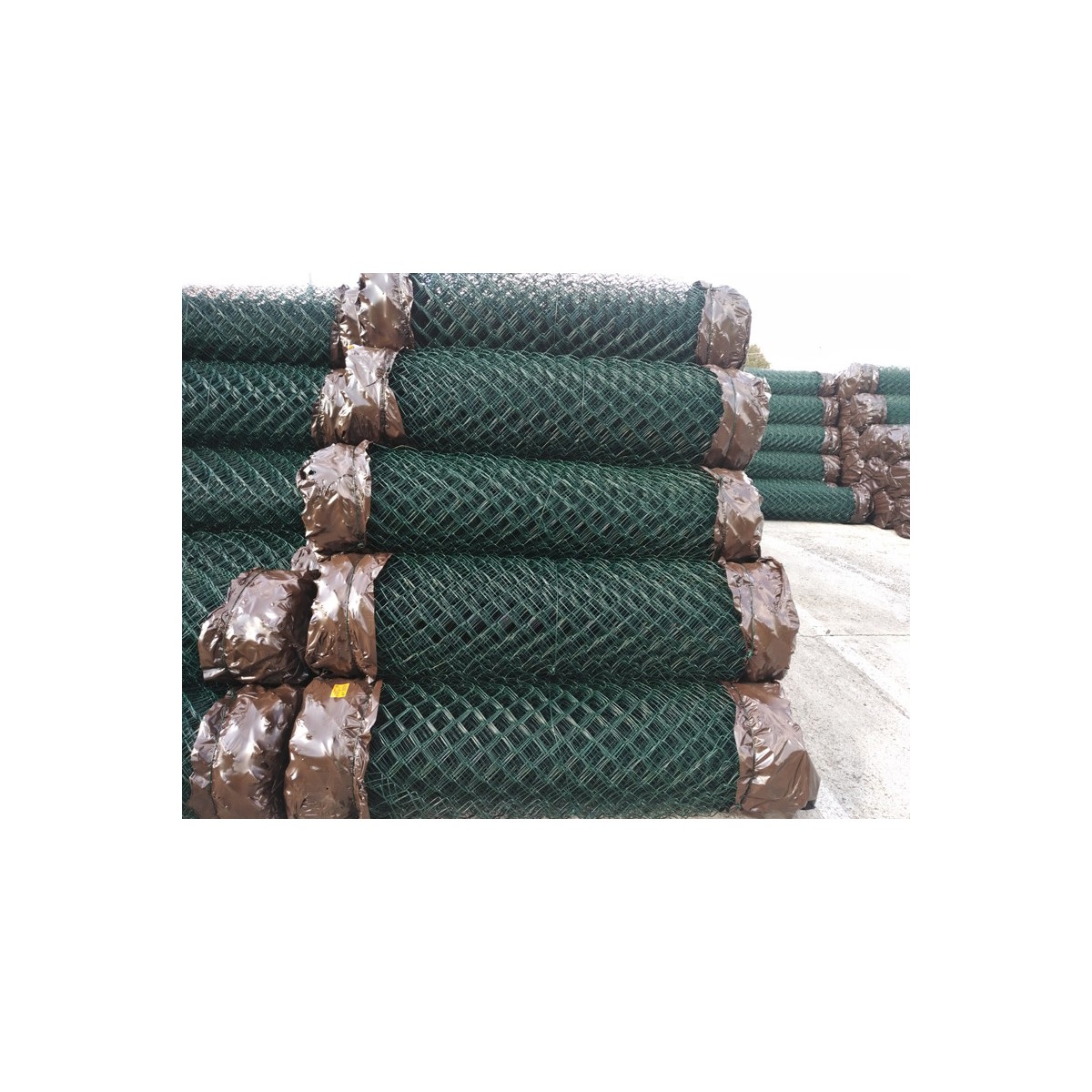 Chain link fence 60/3,50-2,50/100/10m / PVC BND / ZN+PVC6005