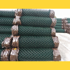 Chain link fence 60/3,50-2,50/180/10m / PVC BND / ZN+PVC6005