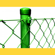 Chain link fence 60/3,50-2,50/125/20m / PVC KOMPAKT / ZN+PVC6005