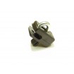 Connecting clip from plastic for tension wire with nail / black / packing 10 pcs