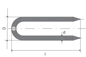 Klince U - svorky